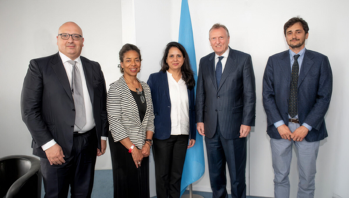 Tanuja in Geneva Switzerland, July 2018 at the International Telecommunication Union, leading the World Geospatial Industry Council. 